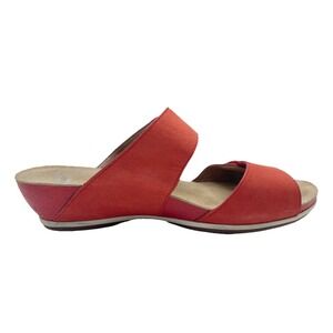 Dansko Women's Vienna Leather Comfort Sandals Shoes Tomato Red Size 9.5/10 EU 40